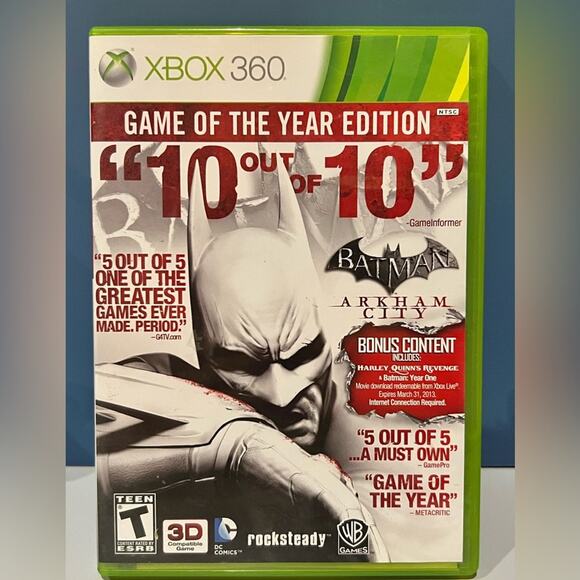 Batman: Arkham City Game of the Year Microsoft Xbox 360 Complete Tested - Picture 1 of 6